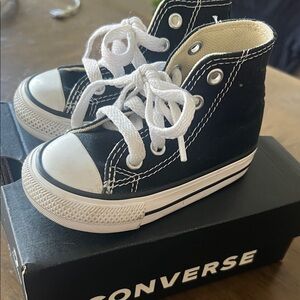 Converse Kids Black and White High-Top Sneakers
